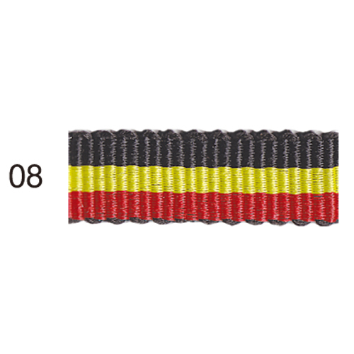 ストライプグログランリボン 08 黒×黄×赤