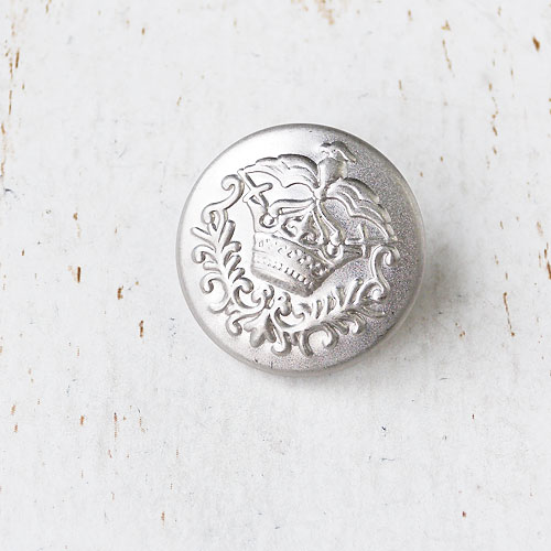 メタルボタンcol.SS(シルバーケシ)　(15/18/21/23mm)