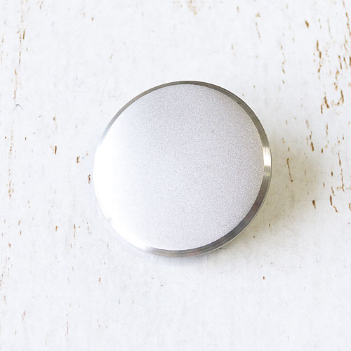 メタルボタンcol.SS(シルバーケシ)　(15/21/23/30mm)