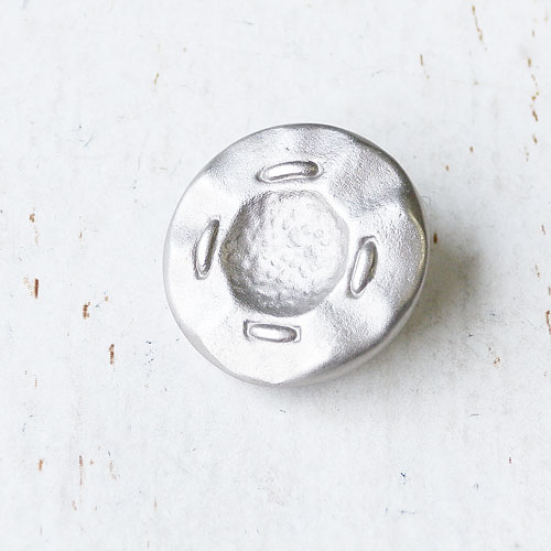 メタルボタンcol.SS(シルバーケシ)　(15/18/21mm) ※無くなり次第終了