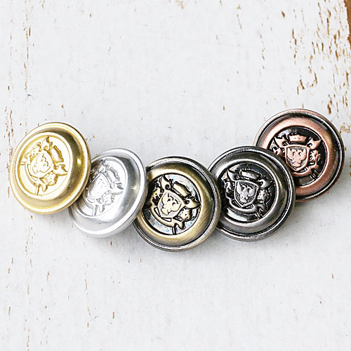 メタルボタンcol.BS(ブロンズシルバー)　(15/18/21/23mm) ※無くなり次第終了