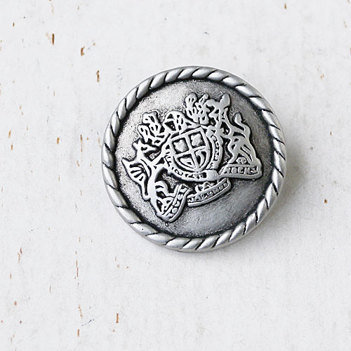 メタルボタンcol.SB(シルバー墨入れ)　(15/18/21/23mm)