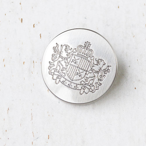 メタルボタンcol.SH(シルバーヘアライン)　(15/21mm)