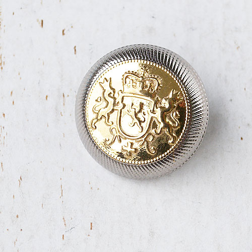 メタルボタンcol.SG(シルバーゴールド)　(13/15/18/21/23mm)