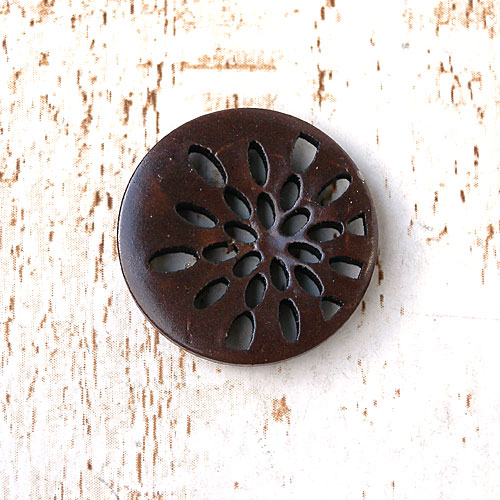 ココナッツボタンcol.45(茶色)　(13/15/18/21mm)