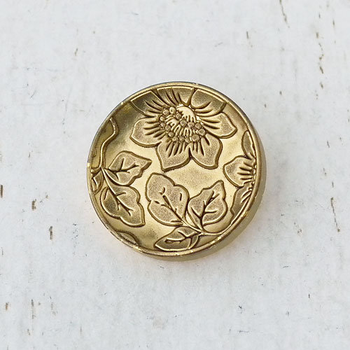 メタリックボタンcol.GGB(ゴールドケシ墨入れ)　(15/21mm)