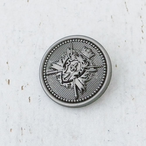 メタリックボタンcol.SSB(シルバーケシ墨入れ)　(15/21mm)
