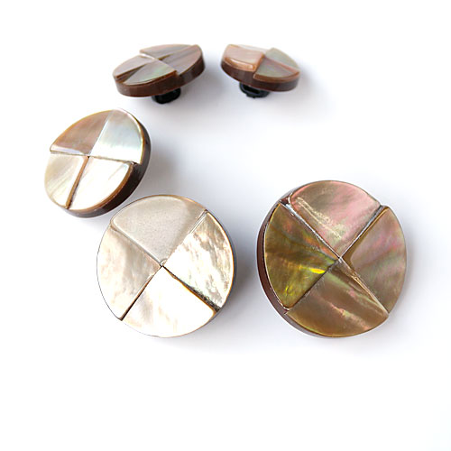 貝ボタンcol.47(茶色)　(13/20mm)