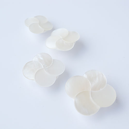 貝ボタンcol.01(白色)　(15mm)