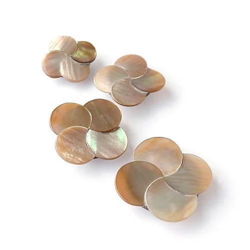 貝ボタンcol.47(茶色)　(15/18/20/23mm)