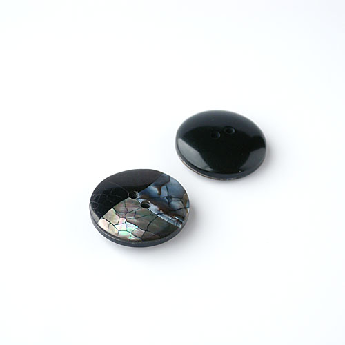 貝ボタン col.09(黒色)　(15/21mm)