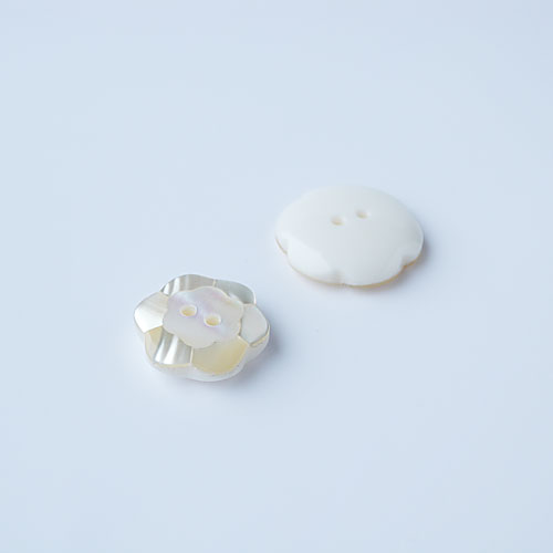貝ボタン col.01(白色)　(15/21mm)