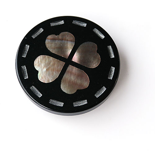 貝ボタンcol.09(黒色)　(15/24mm)