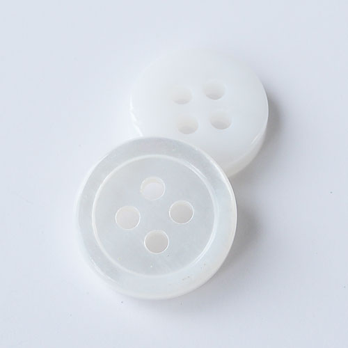 貝ボタン(白色)　(9/10/11.5/13mm)(厚み:約3mm)