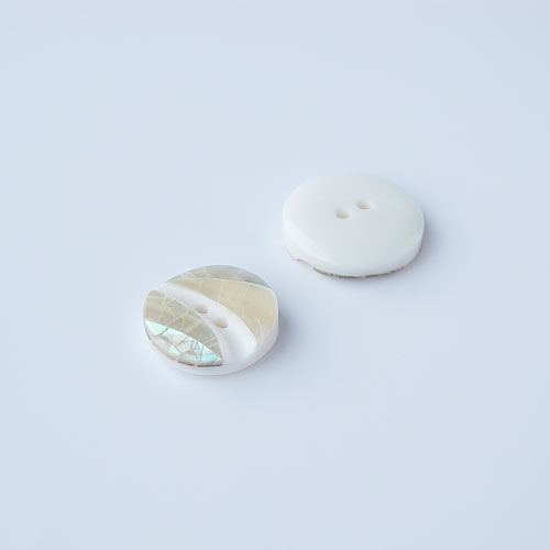 貝ボタン col.01(白色)　(15mm)