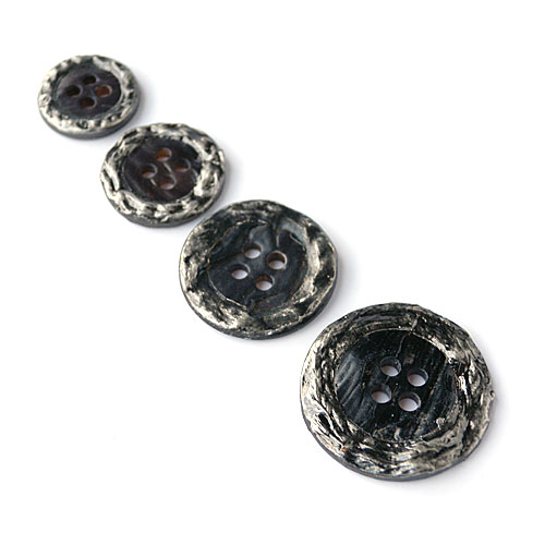 貝ボタンcol.10(黒色)xブラックニッケル (13/18mm)