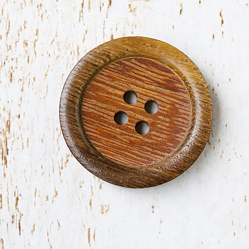 木ボタンcol.45(茶xオリーブ色)　(24mm)