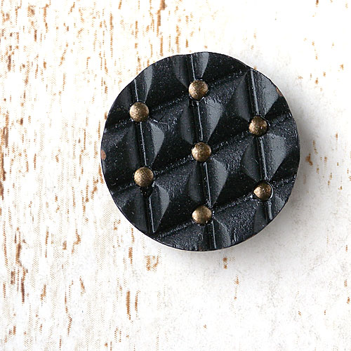 木ボタンcol.09(黒色)　(15mm)