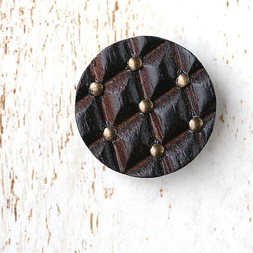 木ボタンcol.45(焦茶色)　(15/18/20mm)