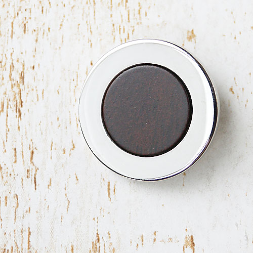 木ボタンcol.45(焦茶色)×シルバー　(13/15/18/21mm)