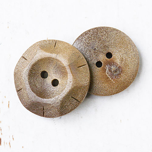 木調ボタンcol.43(茶色)　(13/15/18/21/25mm)