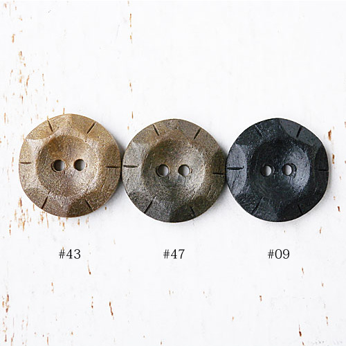 木調ボタンcol.09(黒色)　(13/23mm)