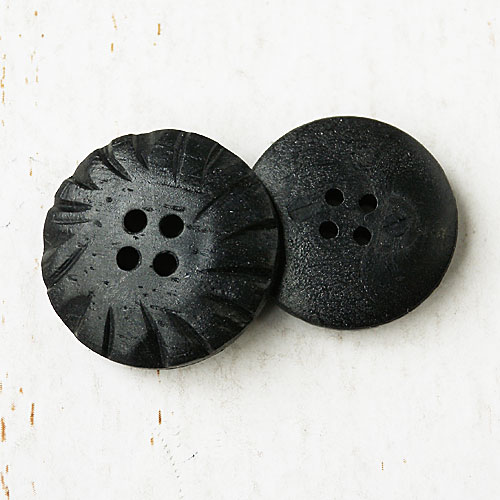 木調ボタンcol.09(黒色)　(13/18/23mm)