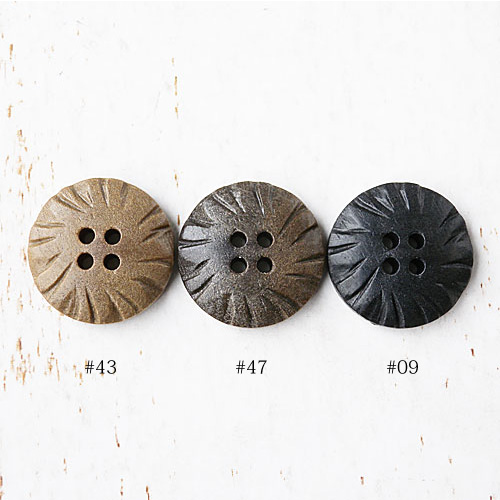 木調ボタンcol.47(焦茶色)　(13/18/21/23/25mm)