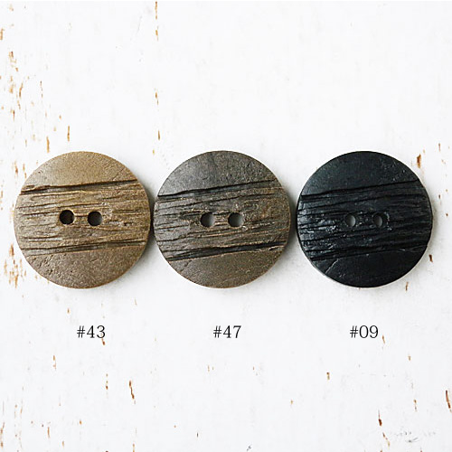 木調ボタンcol.47(焦茶色)　(13/15/18/25mm)