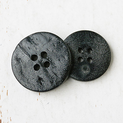 木調ボタンcol.09(黒色)　(15/18/21/23mm)