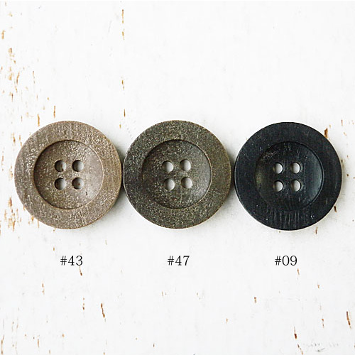 木調ボタンcol.47(焦茶色)　(11.5/13/18/20/23/25mm)