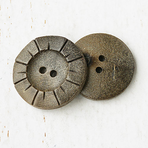 木調ボタンcol.47(焦茶色)　(13/15/23/25/30mm)