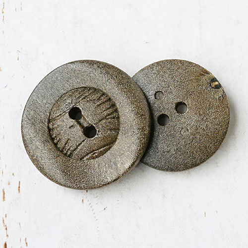 木調ボタンcol.47(焦茶色)　(13/15/20/23mm)