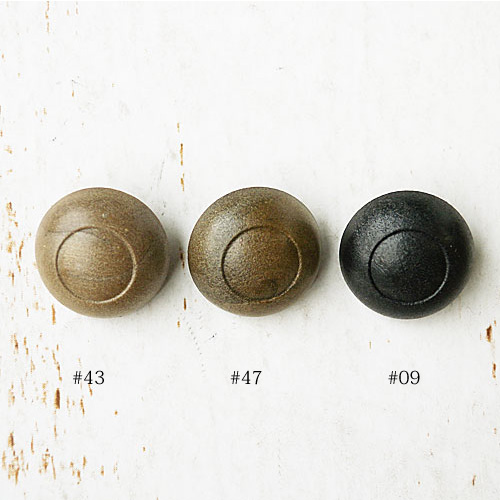 木調ボタンcol.47(焦茶色)　(15/18/21/23mm)