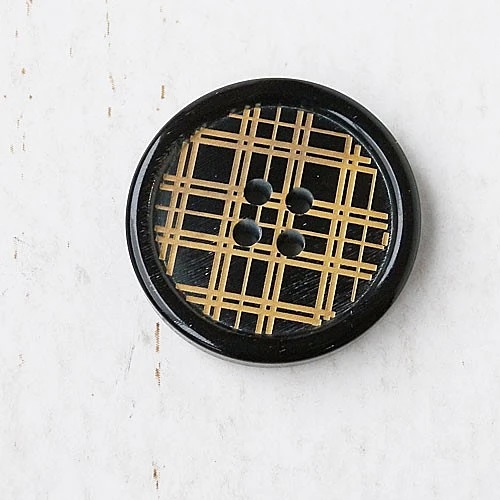 本水牛ボタンcol.09(黒色)　(15/23/25mm)