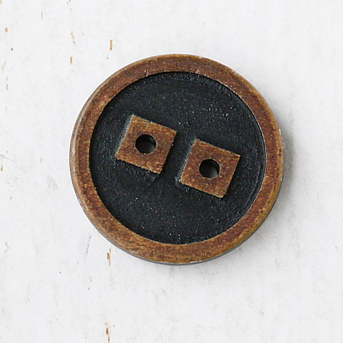 本水牛ボタン(焦茶)　(15/18/21mm)